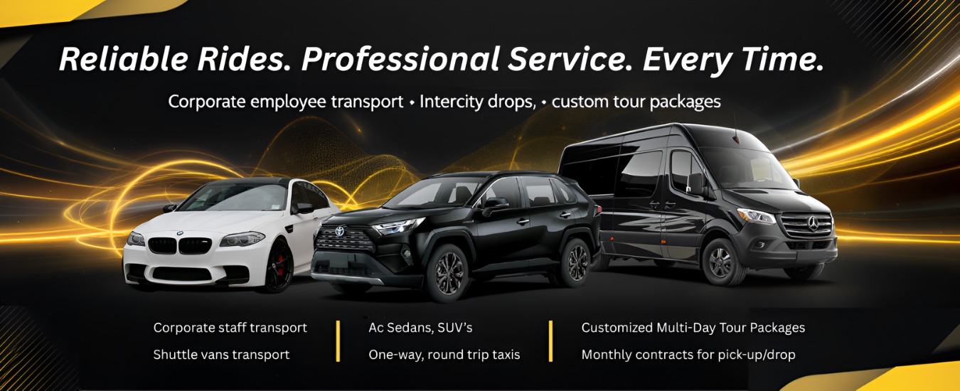 You & I Trips fleet of sedan, SUV and shuttle van for corporate and intercity travel